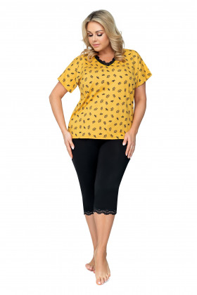 Pižama Queen 3/4 Plus Size Garstyčių