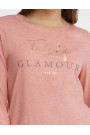 Pižama Glam 40936-39X Rožinė su pilka