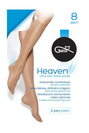 Kojinės iki kelių Heaven 8 Den - juoda