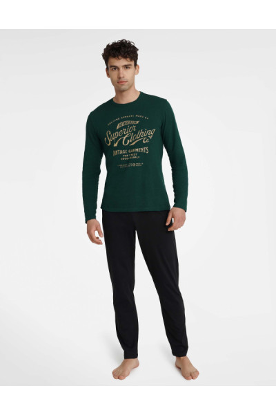 Pižama Imress 40952-79X Ciemnozielono-Juoda