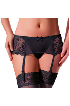 Juosmenėlis iki Kojinės Romance 032 Juoda