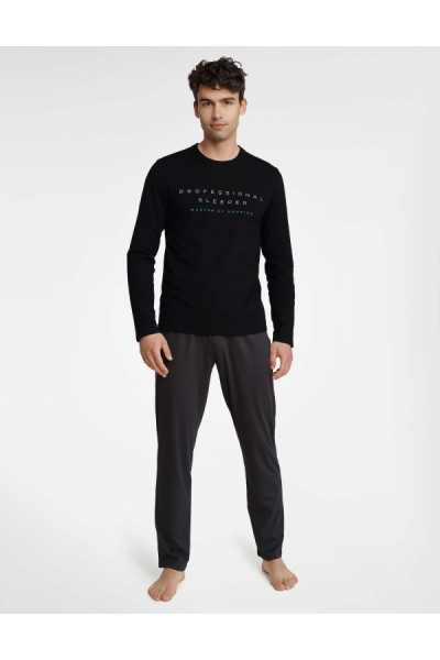 Pižama Insure 40963-99X Juoda-Ciemno Pilka