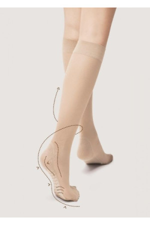 Kojinės iki kelių Glaustinukė (bodis) Care Massage 20 - juoda