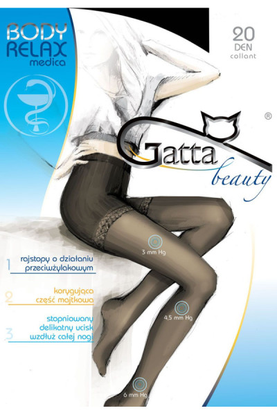 Pėdkelnės   Glaustinukė (bodis) Relaxmedica 20 - smėlio