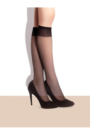 Kojinės iki kelių Pola 15 (Komplektas 2 vnt.) - smėlio