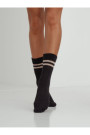 Kojinės Warkocz juostelės 1542 001 Juoda