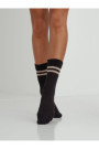 Kojinės Warkocz juostelės 1542 001 Juoda
