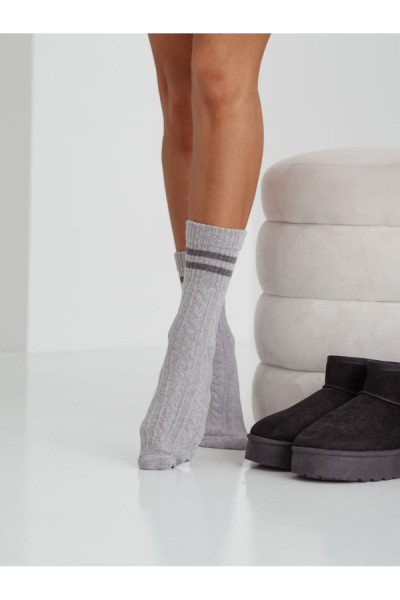 Kojinės Warkocz juostelės 1542 001 Šviesus melandžas