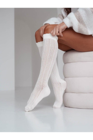 Kojinės iki kelių Ażur 330 001 Ecru