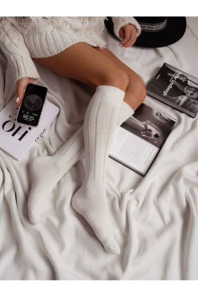 Kojinės iki kelių Ażur 330 002 Ecru