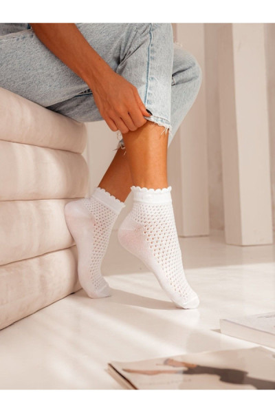 Kojinės 1115 Ażur Balta