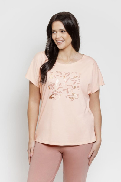 Pižama Valentina Maxi 3570 Abrikoso