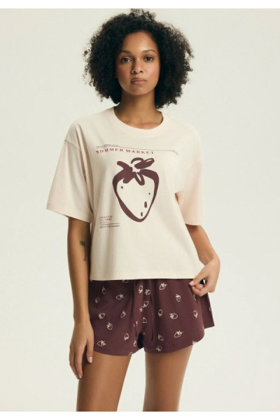 Pižama Evika 44474 Pudrinė Rožinė