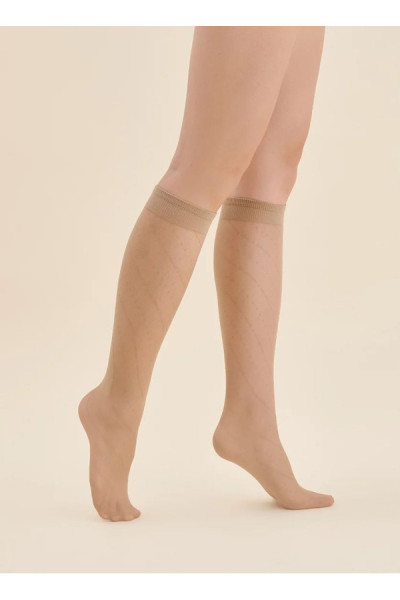 Kojinės iki kelių Mira 574 Smėlio